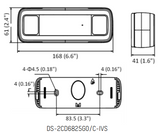 HIKVISION DS-2CD6825G0/C-IVS 2MP Outdoor Dual-Lens People Counting POE Network Camera with 2mm Fixed Lens, RJ45 Connection