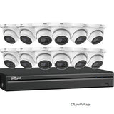 Dahua Technology N564E124S IP KIT 16-CH NVR + 12 X 4MP, STARLIGHT MINI EYEBALL CAMERAS , 4TB HDD Included.