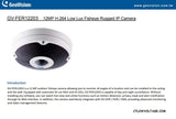 GEOVISION GV-FER12203 12MP IR Built‐in microphone network Outdoor PTZ Fisheye Camera with 1.32 mm Fixed Lens, RJ45 connection