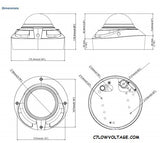GEOVISION GV-VD5711 5MP IR WDR network outdoor dome Camera with 4 to 8 MM Lens Motorized Varifocal Lens, RJ45 connection