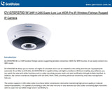 Geovision GV-EFER3700-W 3MP Super Low Lux WDR Pro IR Wireless Fisheye Rugged Network Camera with 1.24mm Lens, RJ45 Connection