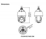 ENS SAZ4C215IR-A Starlight 2MP IR WDR TVI/AHD/CVI/CVBS PTZ Analog Turbo 4-Inch Speed Dome with 5 mm to 75 mm, 15× Optical, BNC Connection