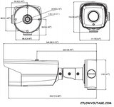 ENS SIPSL2/MZ832 Starlight 2MP EXIR True WDR LPR Ultra-Low Light 3D DNR ROI Defog Network Bullet Camera with 8~32mm Lens, RJ45 Connection.