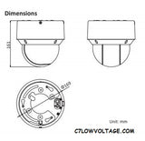 ENS SPT4C425IR-E Starlight 4MP IR WDR PoE Network PTZ Outdoor Dome Camera with 4.8-120mm lens 25× optical zoom, 16× digital zoom, RJ45 Connection.
