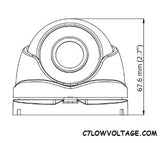ENS SCC32T2/28-C 2MP IR WDR TVI/AHD/CVI/CVBS HD Outdoor Turret  Dome Camera with 2.8 mm Lens, BNC Connection.