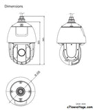 ENS SPT5C425IR-E Starlight 4MP IR 25× Optical Zoom 16× Digital Zoom Autotracking POE PTZ Outdoor Network Speed Dome with 4.8 mm to 120 mm Lens and Heater, RJ45 Connection