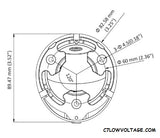 ENS SCC32T2/28-C 2MP IR WDR TVI/AHD/CVI/CVBS HD Outdoor Turret  Dome Camera with 2.8 mm Lens, BNC Connection.