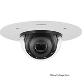 Wisenet XND-6081RF 2MP Flush Mount Indoor Network Vandal Dome Camera , 2.8 ~ 12mm (4.3x) motorized varifocal lens .RJ45 Connection .