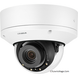 Wisenet XND-8081RV 5MP Vandal-Resistant Indoor IR Network Dome Camera , 3.6~9.4mm 2.6x motorized varifocal lens , RJ45 Connection .
