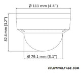 ENS SCC35D2/28-H 5MP IR WDR TVI/AHD/CVI/CVBS HD Outdoor analog Dome Camera with 2.8mm fixed lens, BNC Connection.
