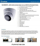 GEOVISION GV-EBD8711 8MP WDR, IR, Eyeball Built-in microphone PoE Network Outdoor Dome Camera with 2.8~12mm lens RJ45 connection