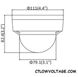 ENS SIP46D3/28-H 6MP IR WDR Network Outdoor Dome Camera with 2.8mm fixed lens, RJ45 Connection