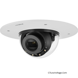 Wisenet XND-6081RF 2MP Flush Mount Indoor Network Vandal Dome Camera , 2.8 ~ 12mm (4.3x) motorized varifocal lens .RJ45 Connection .