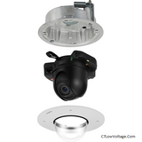 Wisenet  XND-8081FZ  5MP Flush Mount Network Indoor Dome PTRZ Camera , 3.6~9.4mm (2.6x) motorized varifocal lens, RJ45 connection .