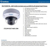 GEOVISION GV-TVD4710 4MP Low Lux WDR Pro IR PoE Network outdoor Dome Camera with 2.8~12mm, RJ45 Connection