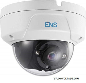 ENS SCC52D3/28/M Starlight 2MP WDR IR Ultra Low Light TVI/AHD/CVI/CVBS Analog Dome Camera with 2.8 mm fixed lens, BNC Connection.