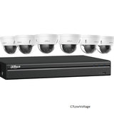Dahua Technology N588D63S 8-Channel 4K NVR kit with 3TB HDD and 6 x 8MP Network Dome Cameras.