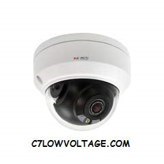 ACTI CORPORATION Z94 2MP Adaptive IR, Superior WDR, SLLS, PoE, Network Outdoor Mini Dome with 2.8mm Fixed Lens, RJ45 Connection.