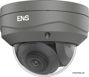 ENS SIP44D3/G28-K Starlight 4MP IR WDR PoE 0utdoor Network Dome Camera with 2.8mm fixed lens, RJ45 Connection.