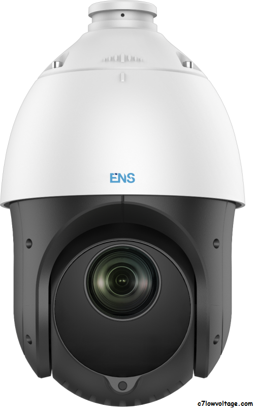 ENS SAZ4C225IR-A 2MP IR WDR TVI/AHD/CVI/CVBS PTZ 4-Inch Speed Outdoor analog Dome Camera with 4.8 mm to 120 mm, 25× Optical, BNC Connection.