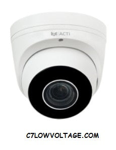 ACTI CORPORATION Z82 4MP Adaptive IR Extreme WDR SLLS Outdoor Network Dome Camera with 2.7-12mm Lens, 4.4x optical Zoom, RJ45 connection.