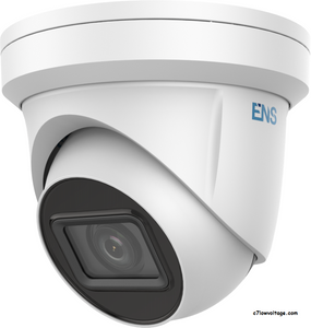 ENS SIP34T3/MZ-C 4MP IR WDR PoE Outdoor Network Turret Dome Camera with 2.8~12 mm varifocal lens, RJ45 Connection