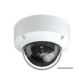 Titanium IP-5VP8030-3.6 8MP Hidden IR PoE Network Outdoor Small Dome Camera with 3.6mm Fixed Lens, RJ45 Connection