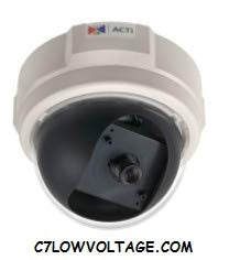 Acti corporation E51, 1MP Basic WDR, DNR Network Dome camera with f2.8mm/F2.0 Fixed Lens,RJ45 Connection