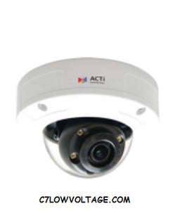 ACTI CORPORATION A96 2MP IR Superior WDR, SLLS Outdoor Network Mini Dome Camera with  2.8mm Fixed Lens, RJ45 connection