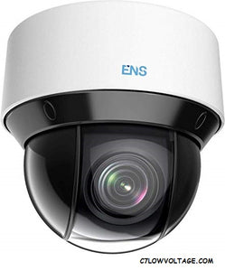 ENS SPT4C425IR-E Starlight 4MP IR WDR PoE Network PTZ Outdoor Dome Camera with 4.8-120mm lens 25× optical zoom, 16× digital zoom, RJ45 Connection.