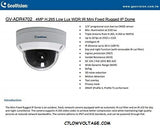 GEOVISION GV-ADR4702 4MP Mini Fixed Rugged IR PoE network outdoor Dome camera with 2.8mm Lens RJ45 Connection