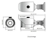 Hanwha Techwin HCO-6020R HD+ 2MP Analog HD Bullet Camera with Night Vision . 4.0mm lens , BNC Connection .