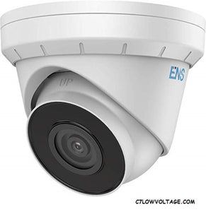 ENS SIP34T3/40-C 4MP IR 3D DNR True WDR Network Outdoor Turret dome Camera with 4.0mm Lens, RJ45 Connection.