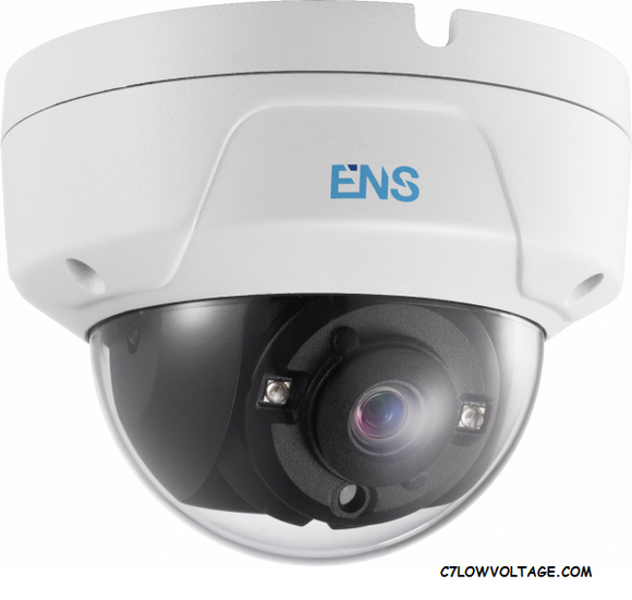 ENS SCC35D2/28-H 5MP IR WDR TVI/AHD/CVI/CVBS HD Outdoor analog Dome Camera with 2.8mm fixed lens, BNC Connection.