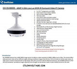GEOVISION GV-SV48000 12MP H.264 Low Lux WDR IR Surround Video Network Camera with 4×3.93 mm lenses, RJ45 Connection.