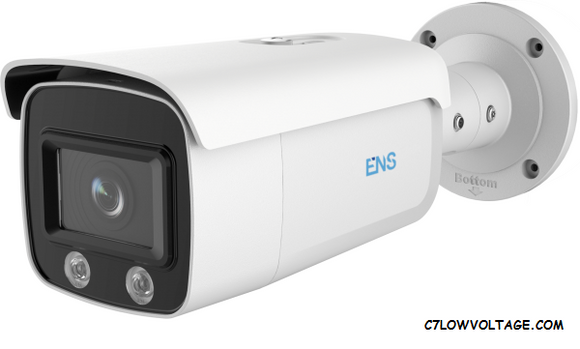 ENS SIP44B5L/4-U Super Starlight 4MP Color@Night WDR Outdoor Bullet Network Camera with 4mm Lens, RJ45 Connection.