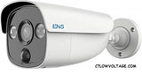 ENS SCC35B2P/28-H 5MP IR WDR PIR outdoor analog Bullet Camera with 2.8 mm fixed lens, BNC Connection.