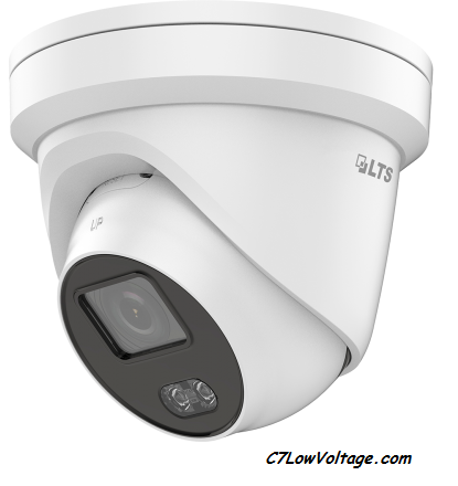 LTS  CMIP3C42W-6M , 4 MP Full Color Fixed Outdoor Turret Network Camera White, 6 mm Lens, RJ45 Connection.
