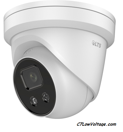 LTS CMIP3D42W-28MI  4MP 30fps AI Ultra Darksight Outoor Network Turret camera 0.012 Lux MSDCard Slot, RJ45 connection.